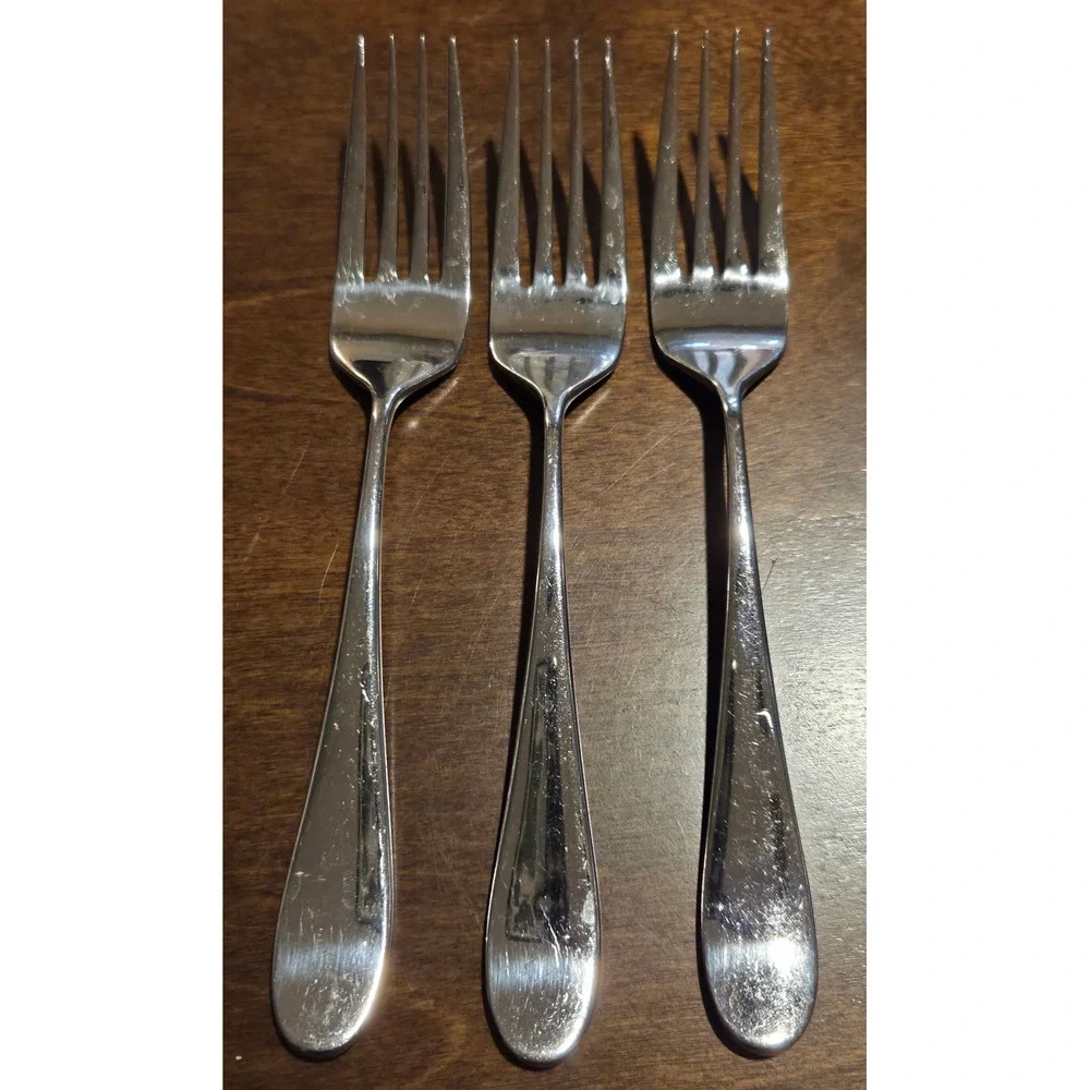 Reed & Barton Dayton Stainless Steel Salad Forks Set of 3 18/10 Flatware